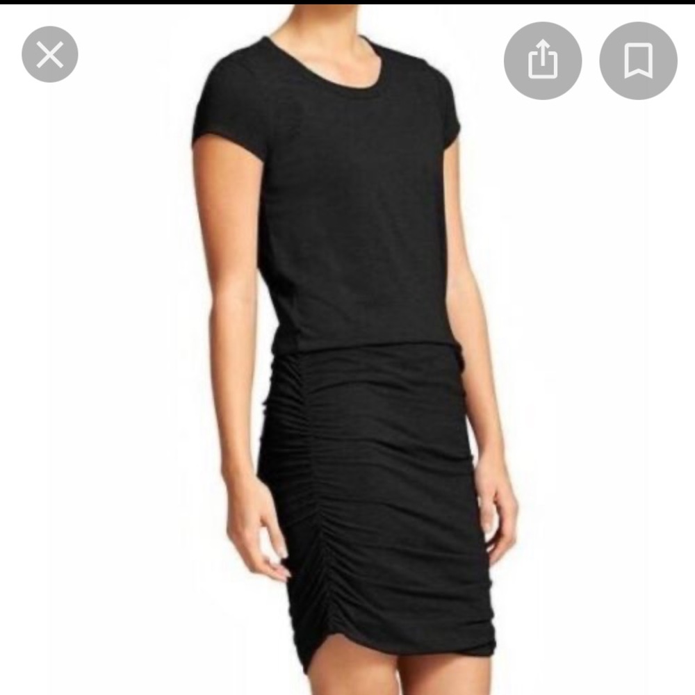 Athleta Topanga ruched tshirt dress